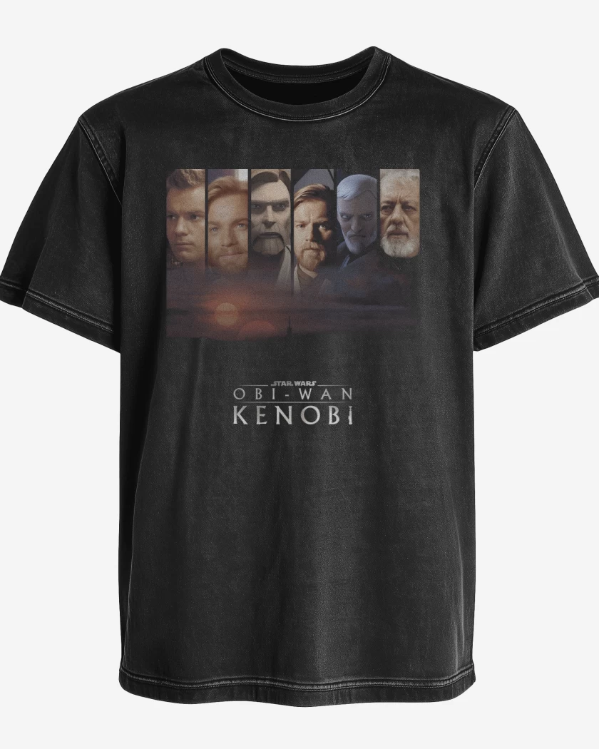 Polera desgastada Negro de Kenobilution