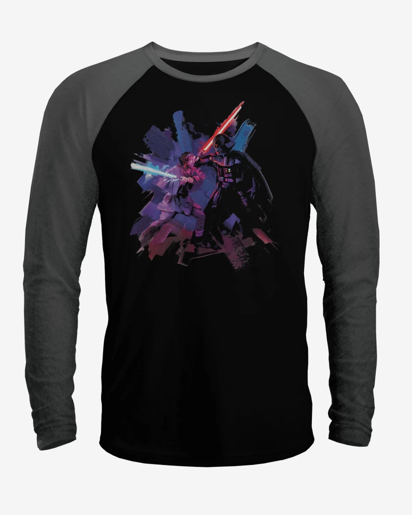 Polera Raglan Vader vs Kenobi 