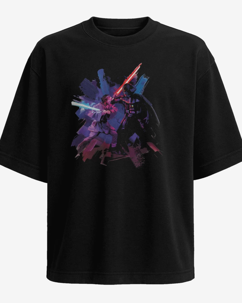 Polera Oversize Vader vs Kenobi 