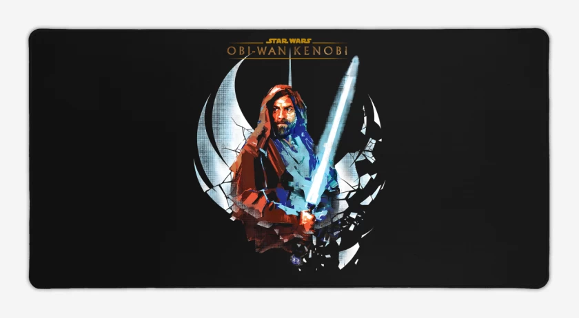 Mouse pad Gamer Negro de Obi Wan Kenobi