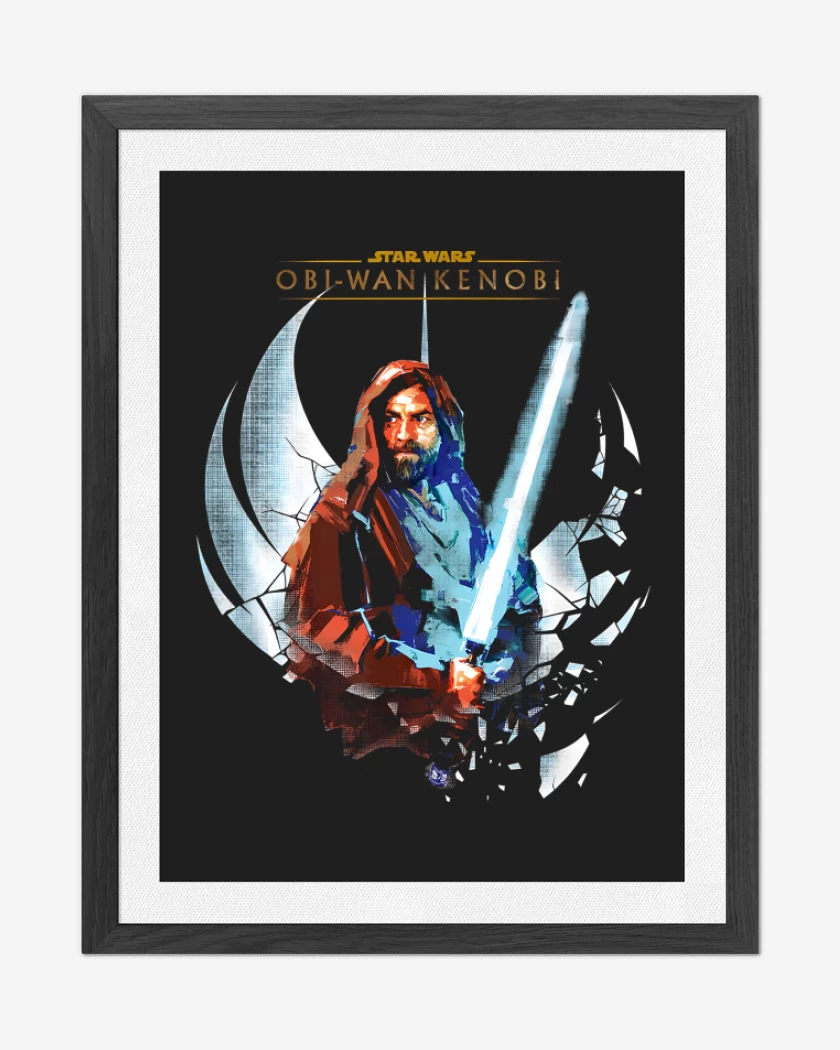 Cuadro decorativo Negro de Obi Wan Kenobi