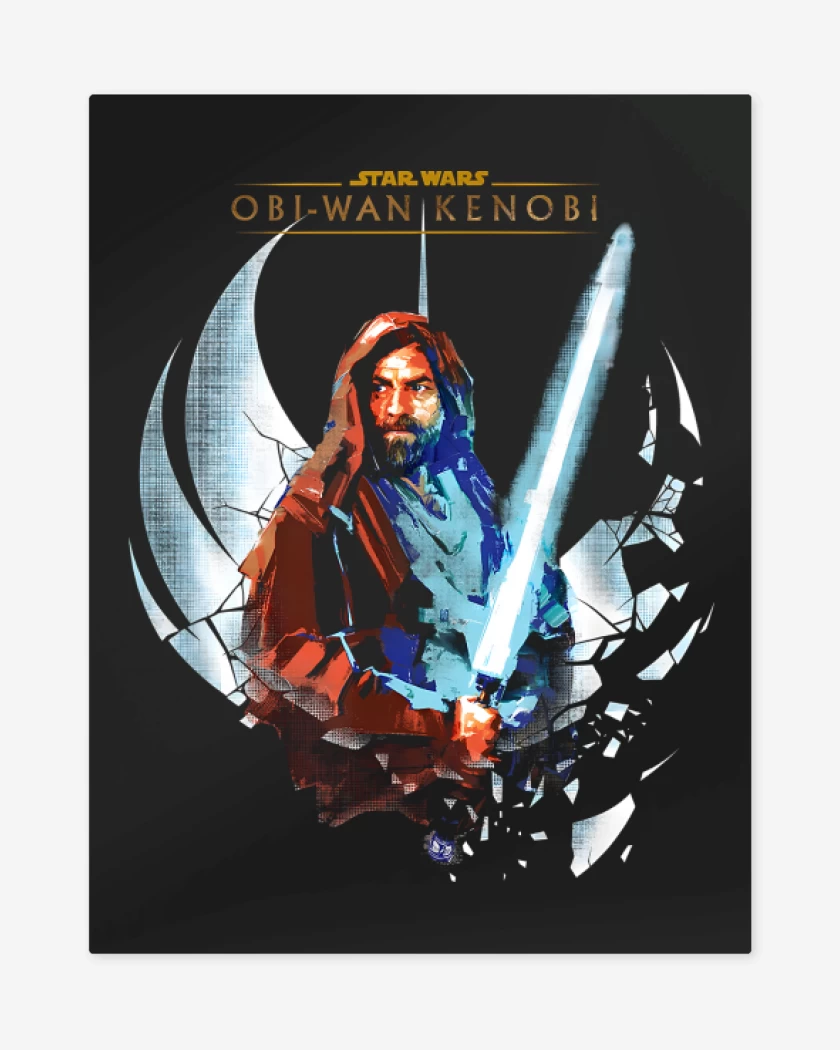 Print metalico Negro de Obi Wan Kenobi
