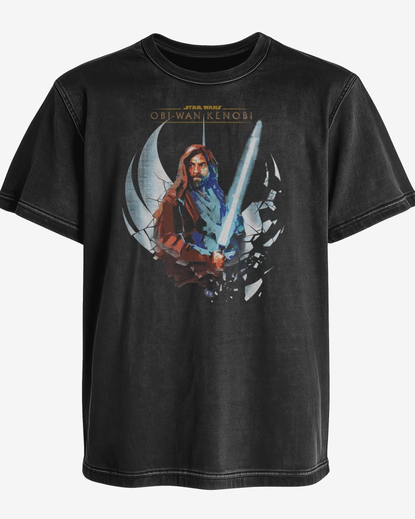 Polera desgastada Negro de Obi Wan Kenobi