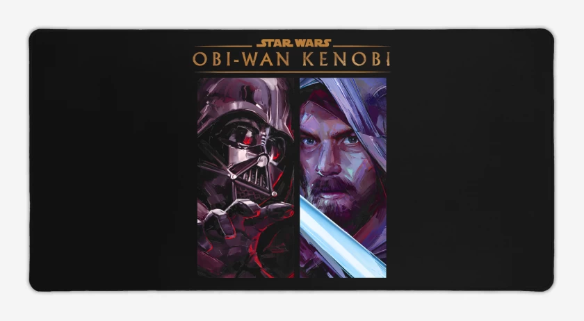 Mouse pad Gamer Negro de Darth Kenobi