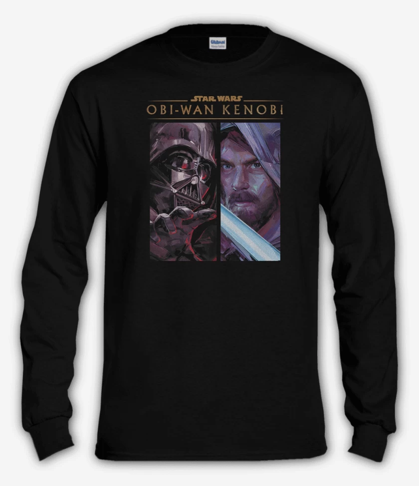 Polera manga larga Negro de Darth Kenobi