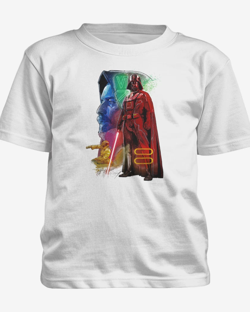 Polera de niño Blanco de El Maestro y el Padawan
