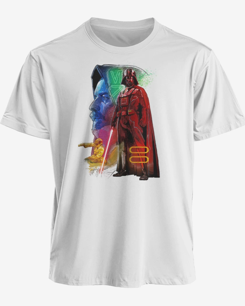 Polera premium Blanco de El Maestro y el Padawan
