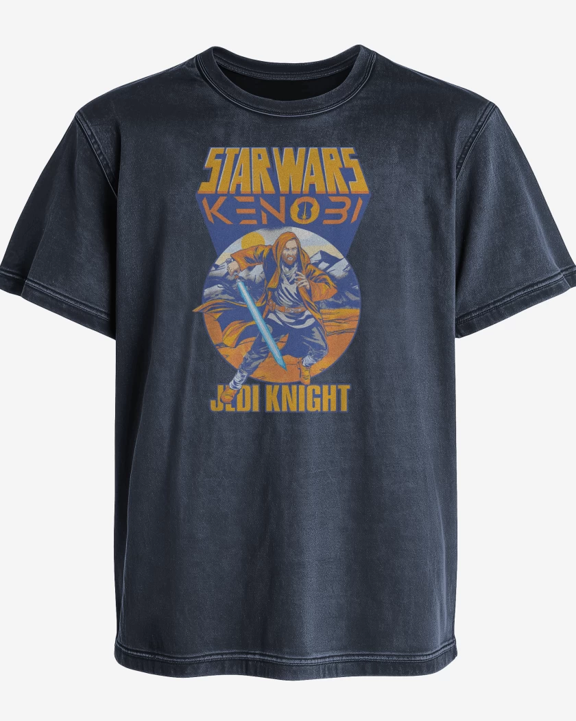 Polera desgastada Azul Marino de Jedi Knight