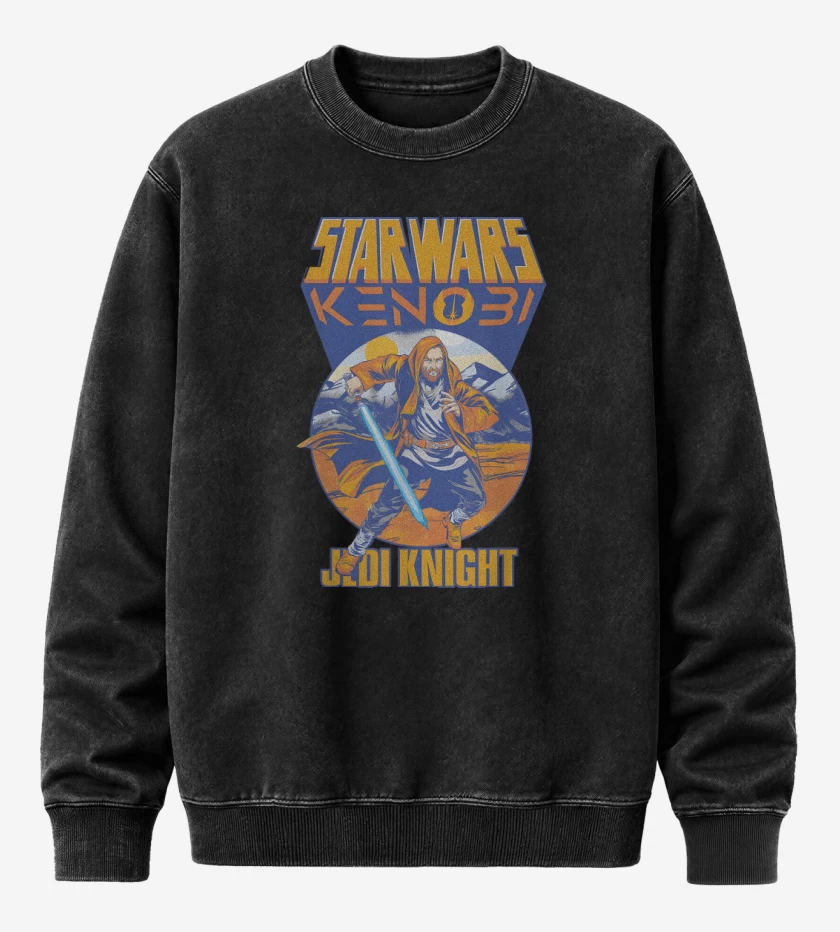 Poleron Polo Acid Wash Negro de Jedi Knight