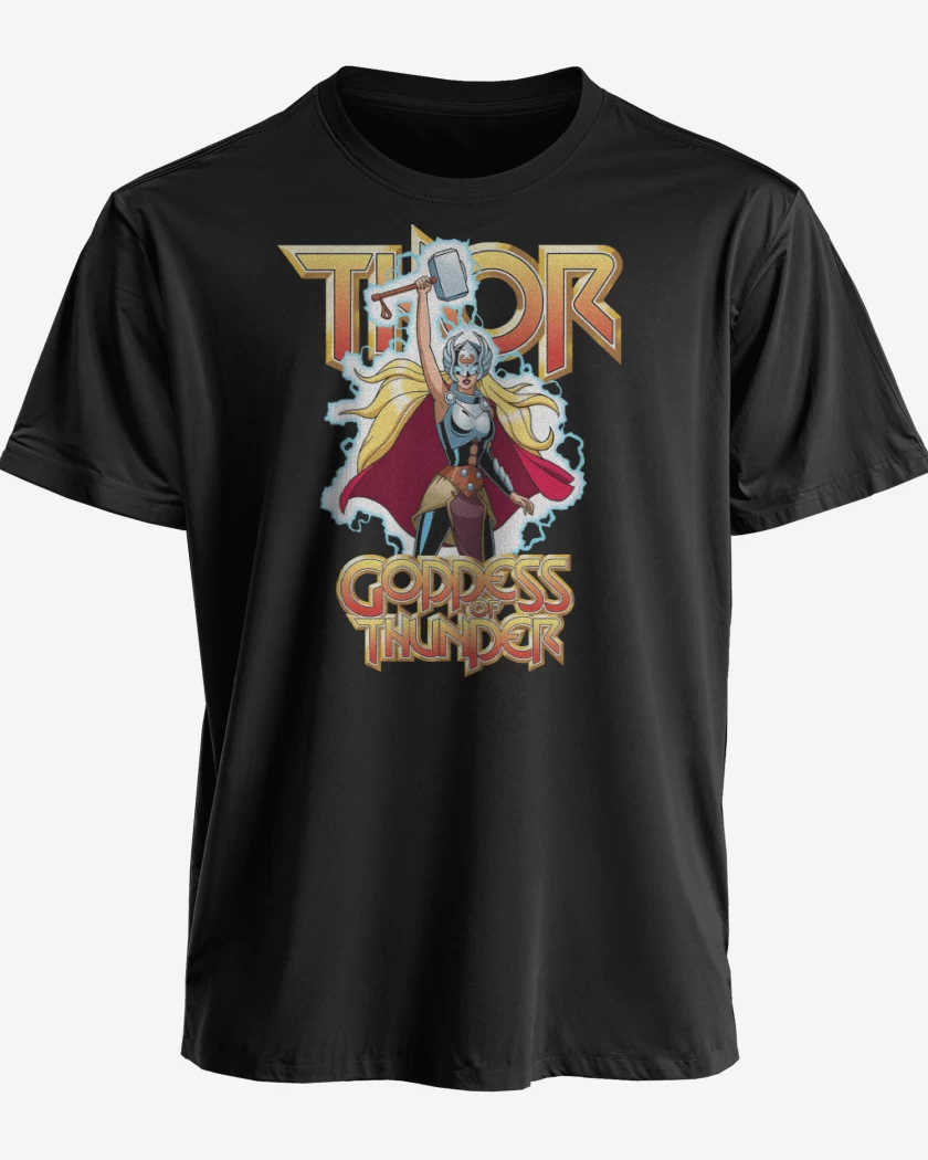 Polera premium Negro de Diosa del Trueno