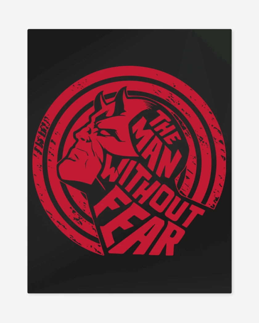 Print metalico Negro de The Man without Fear