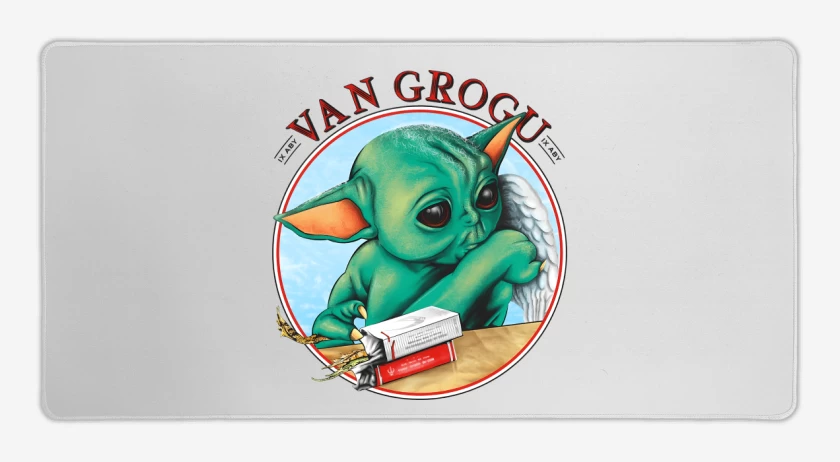Mouse pad Gamer Blanco de Van Grogu