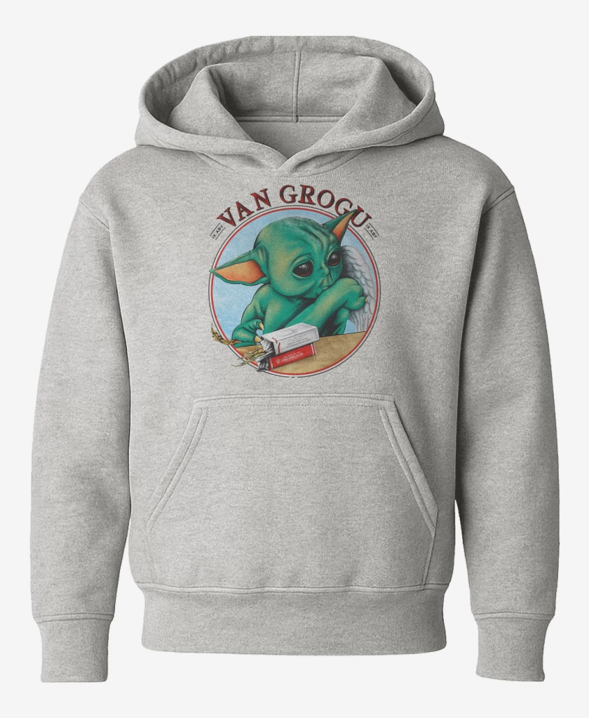 Poleron de niño Gris Melange de Van Grogu