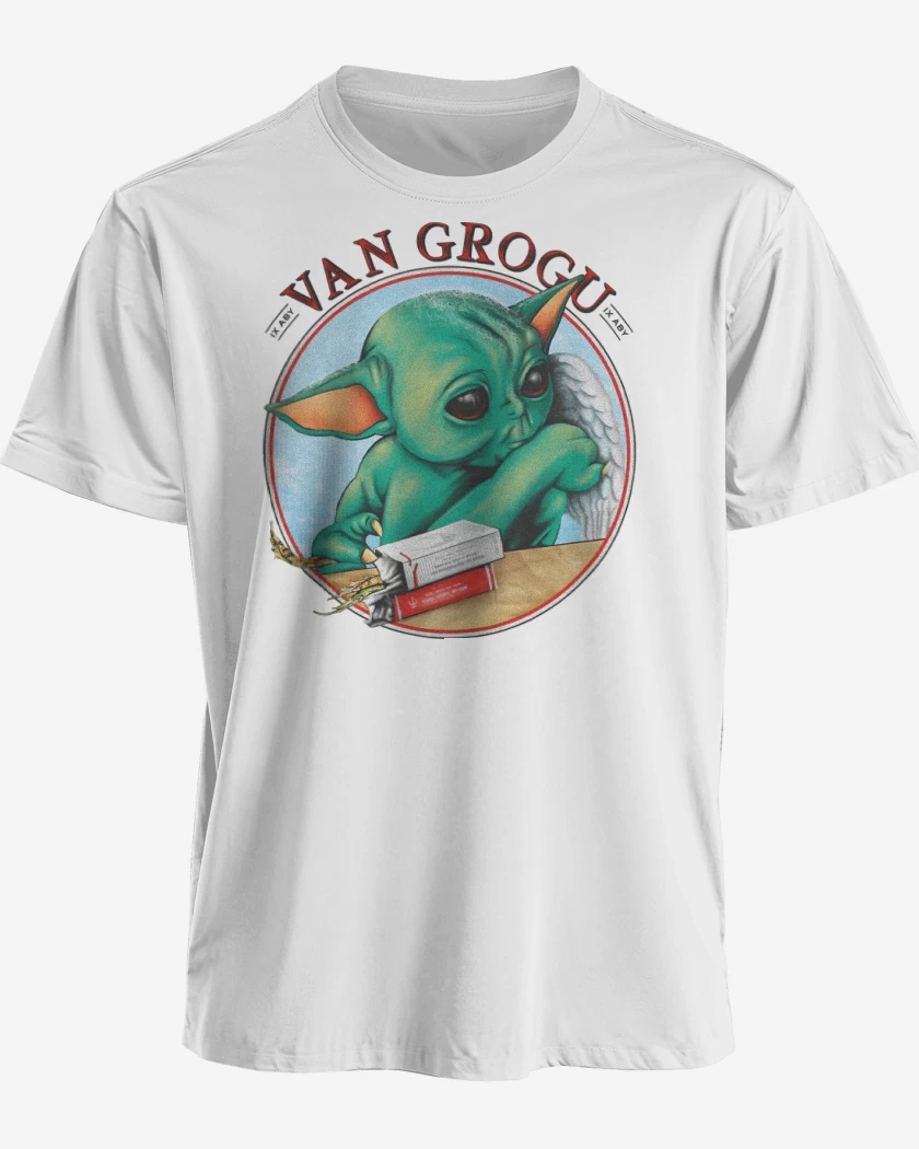 Polera premium Blanco de Van Grogu