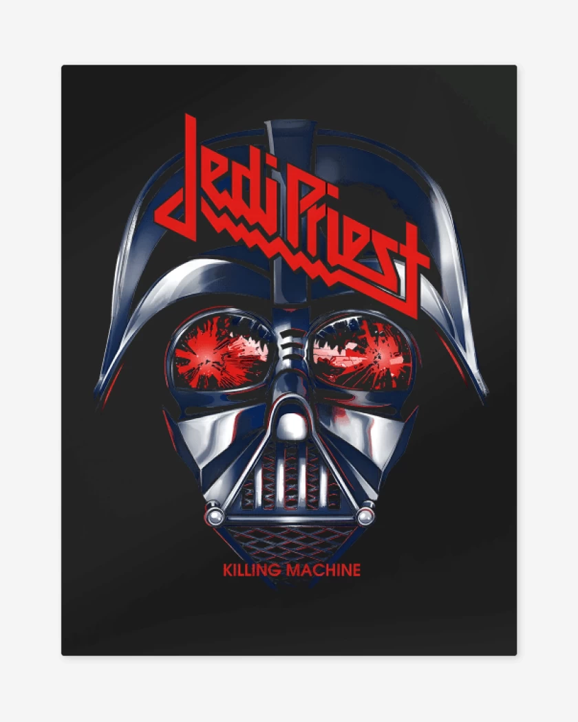 Print metalico Negro de Jedi Priest Killing Machine