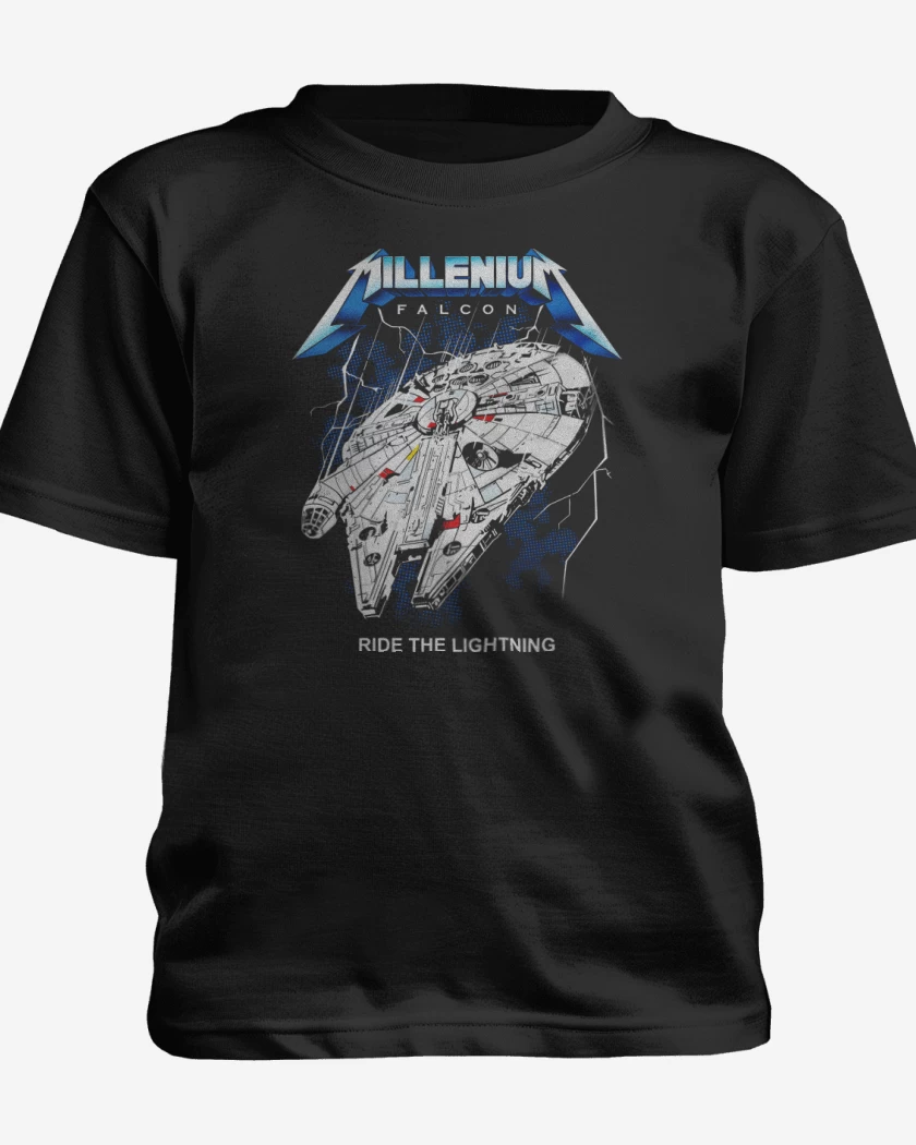 Polera de niño Negro de Millenium Falcon
