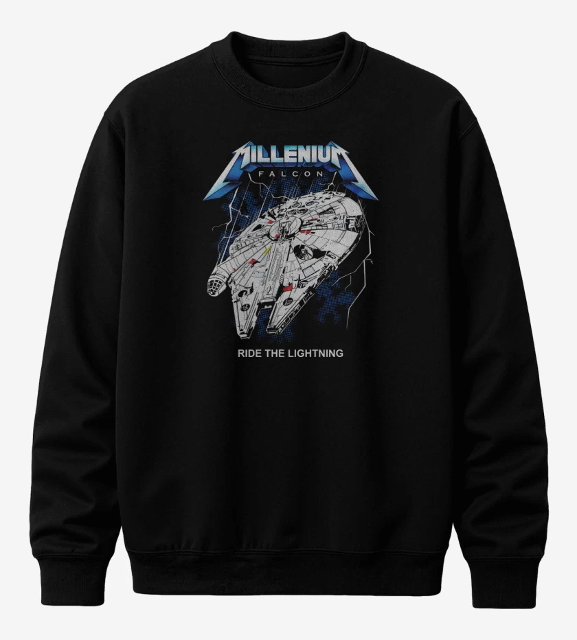 Poleron polo Negro de Millenium Falcon