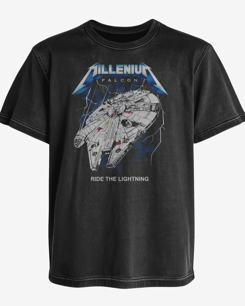 Polera desgastada Millenium Falcon