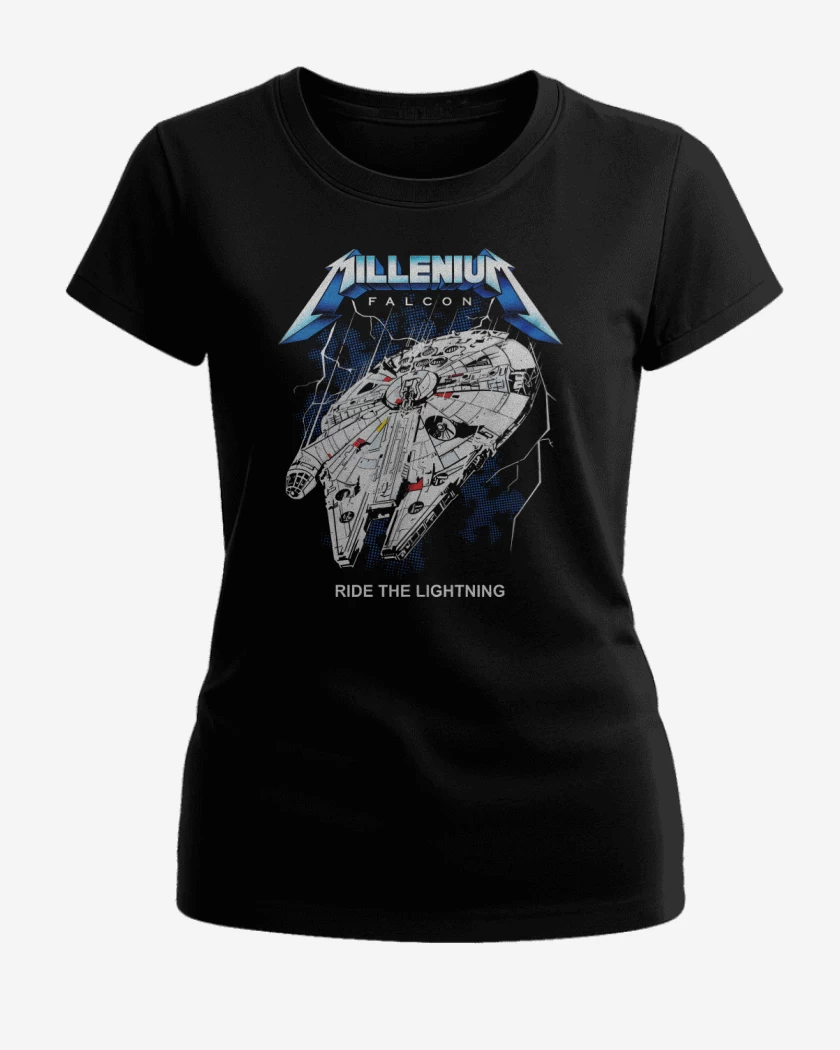 Polera de Mujer Negro de Millenium Falcon