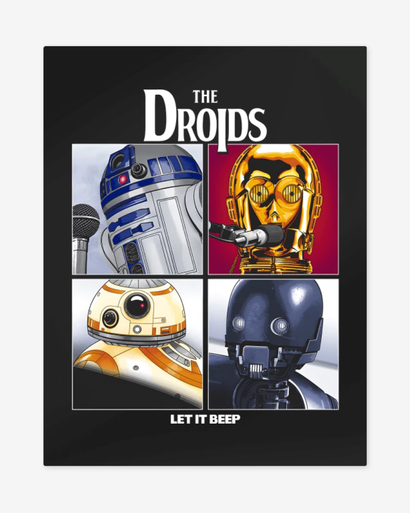 Print metalico Negro de The Droids II