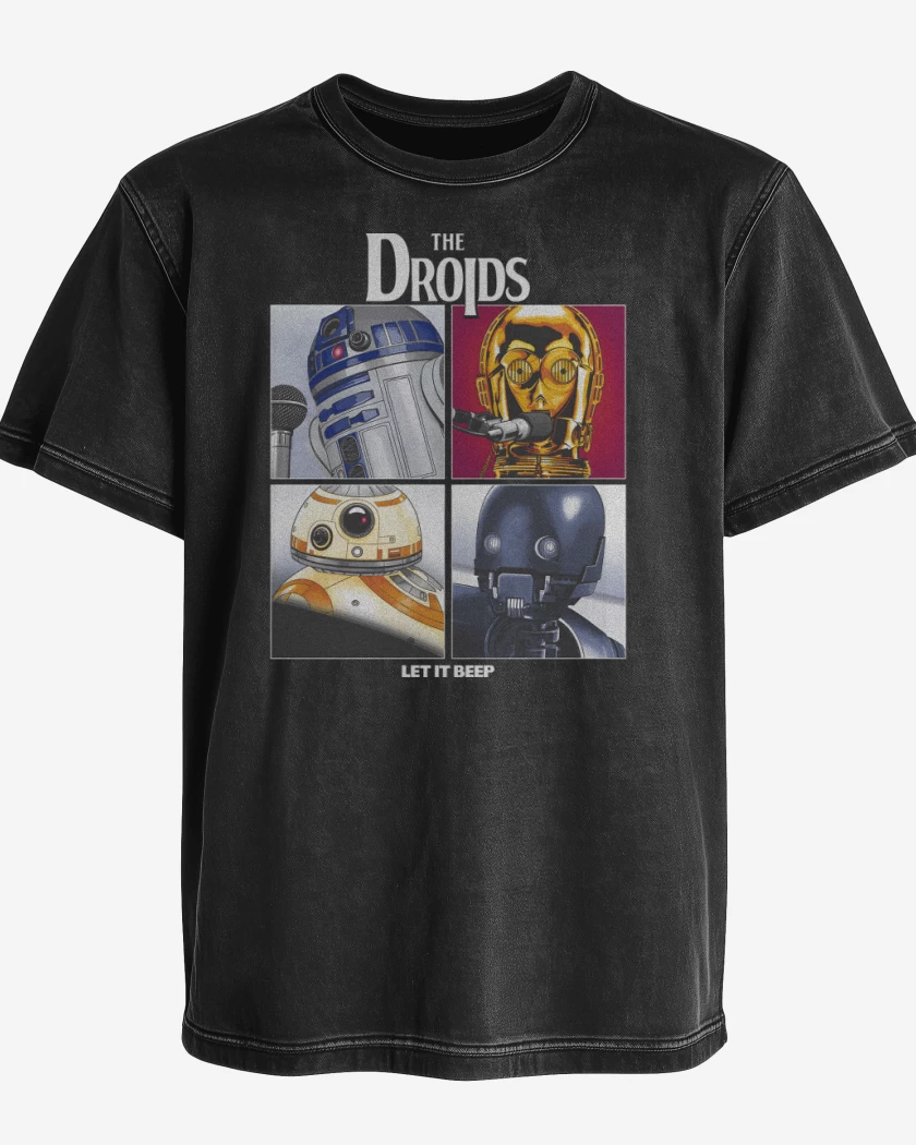 Polera desgastada Negro de The Droids II