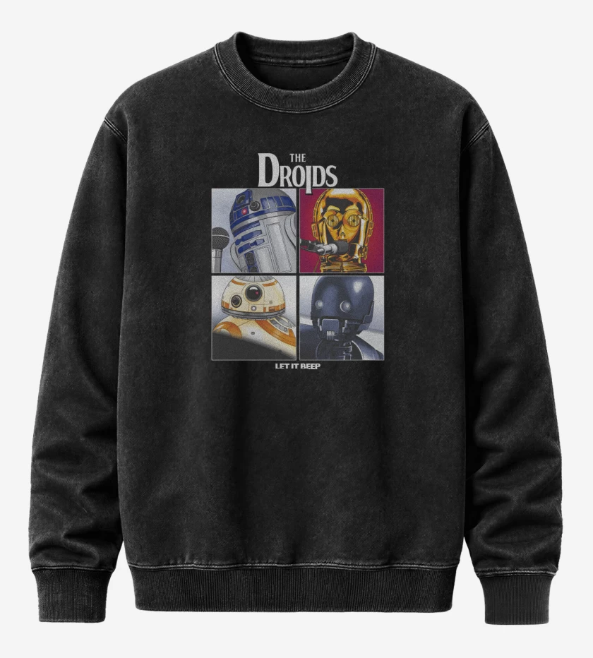Poleron Polo Acid Wash Negro de The Droids II