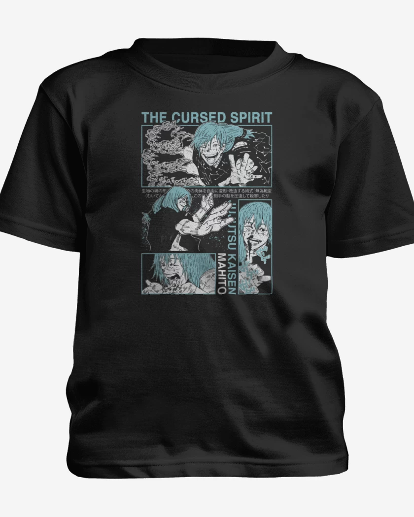 Polera de niño Negro de Espíritu Maldito
