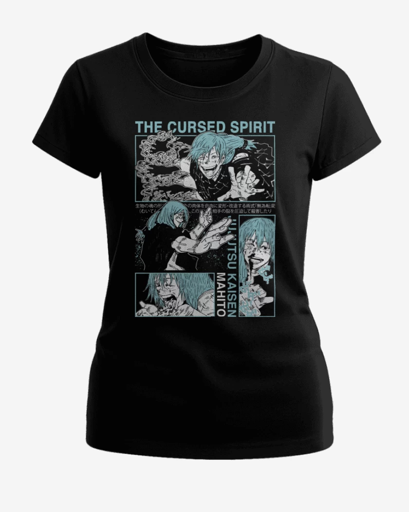 Polera de Mujer Negro de Espíritu Maldito