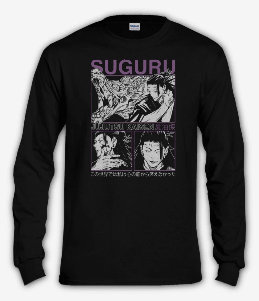 Polera manga larga Negro de Suguru Geto