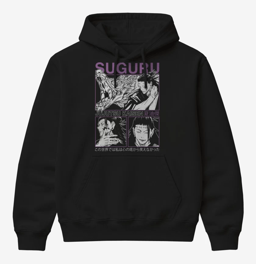 Poleron Canguro básico Negro de Suguru Geto