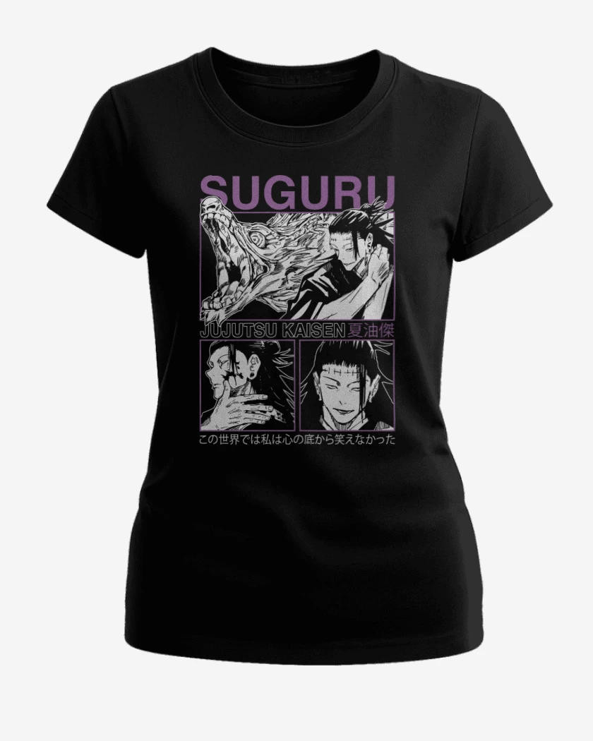 Polera de Mujer Negro de Suguru Geto
