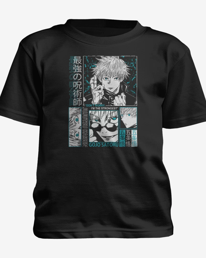 Polera de niño Negro de Satoru Gojo