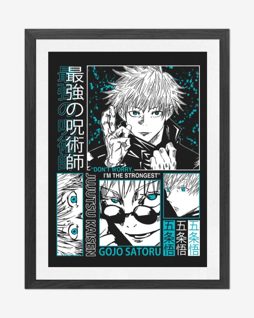 Cuadro decorativo Negro de Satoru Gojo