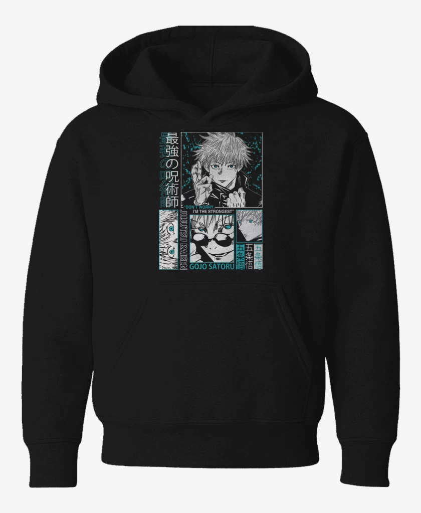 Poleron de niño Negro de Satoru Gojo