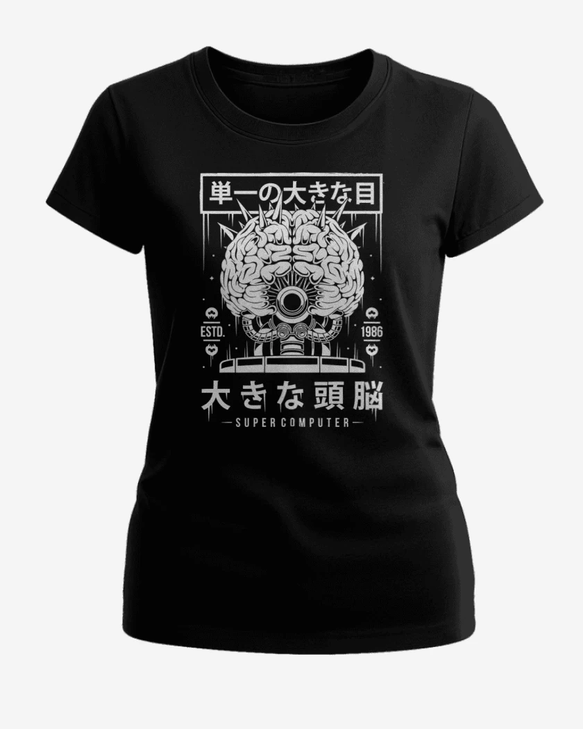 Polera de Mujer Negro de Cerebro Madre