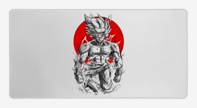 Mouse pad Gamer Blanco de Goku Beast Saiyan