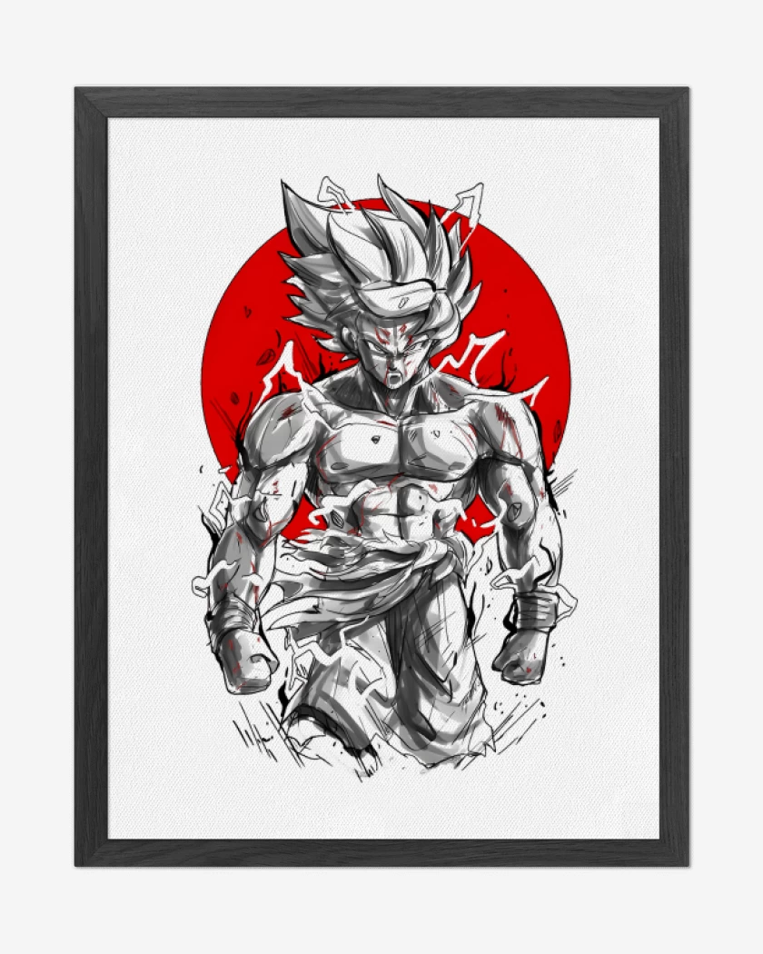 Cuadro decorativo Blanco de Goku Beast Saiyan