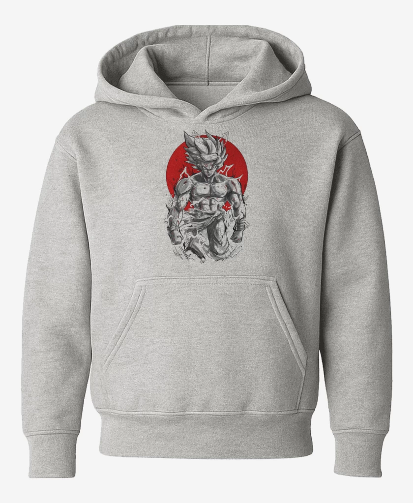 Poleron de niño Gris Melange de Goku Beast Saiyan