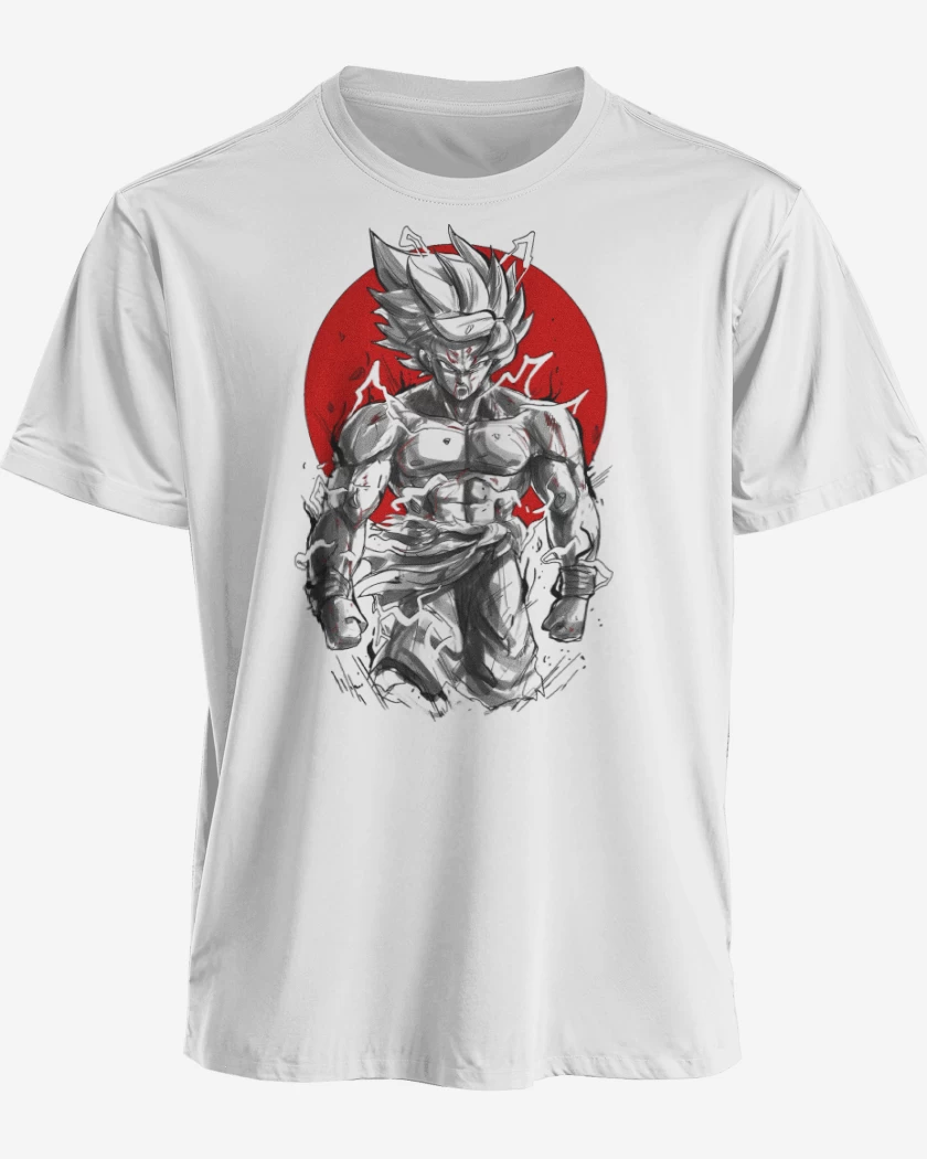 Polera premium Blanco de Goku Beast Saiyan