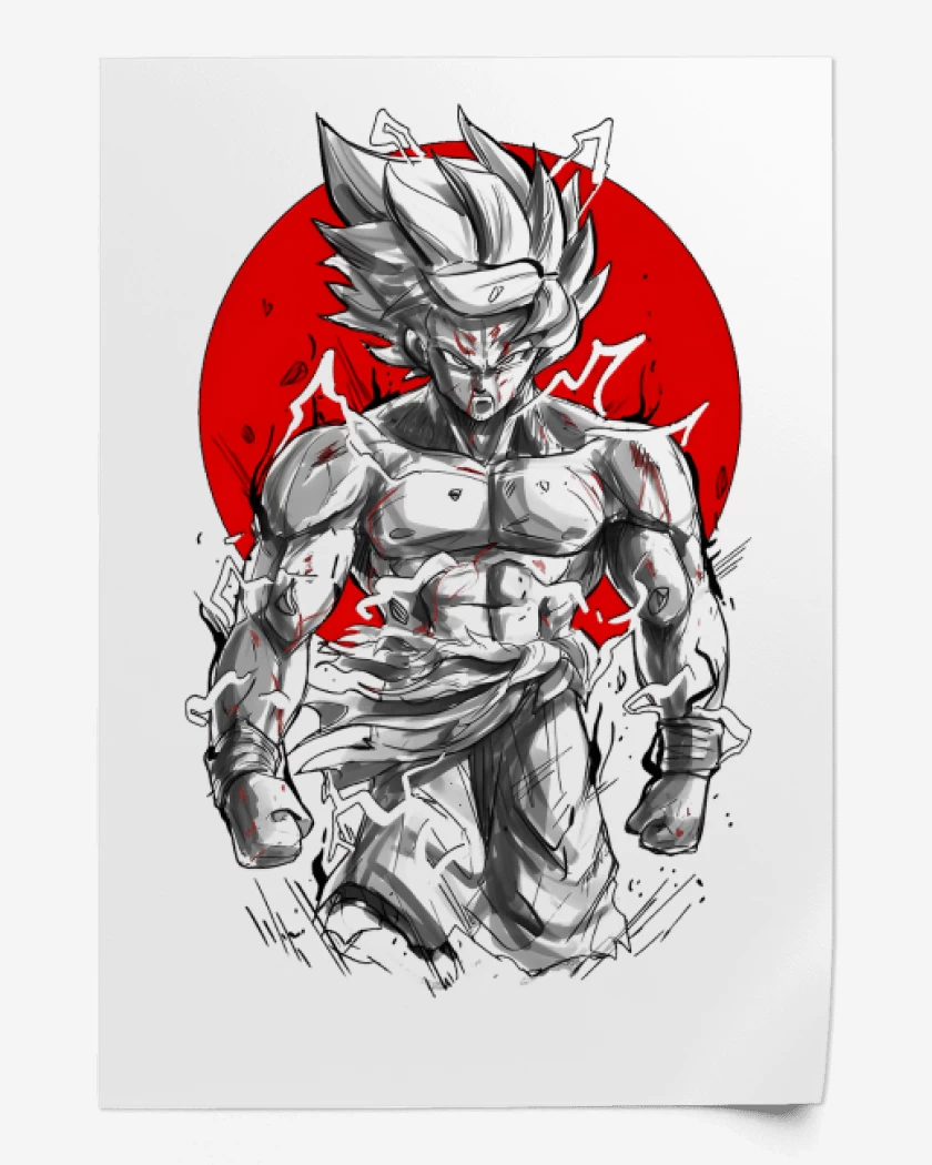 Print Blanco de Goku Beast Saiyan