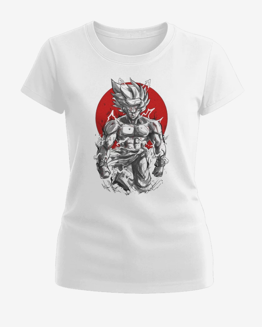 Polera de Mujer Blanco de Goku Beast Saiyan