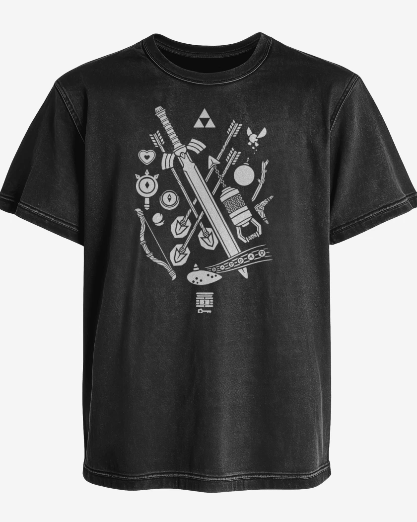 Polera desgastada Negro de All items