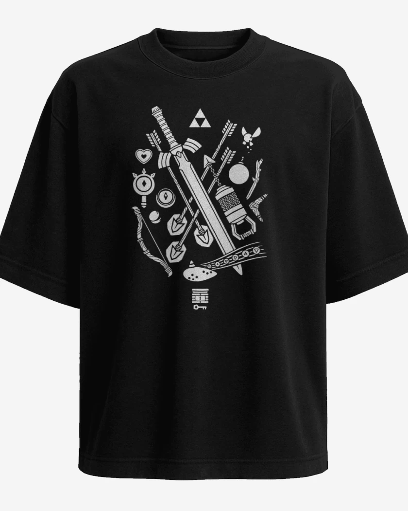 Polera Oversize Negro de All items