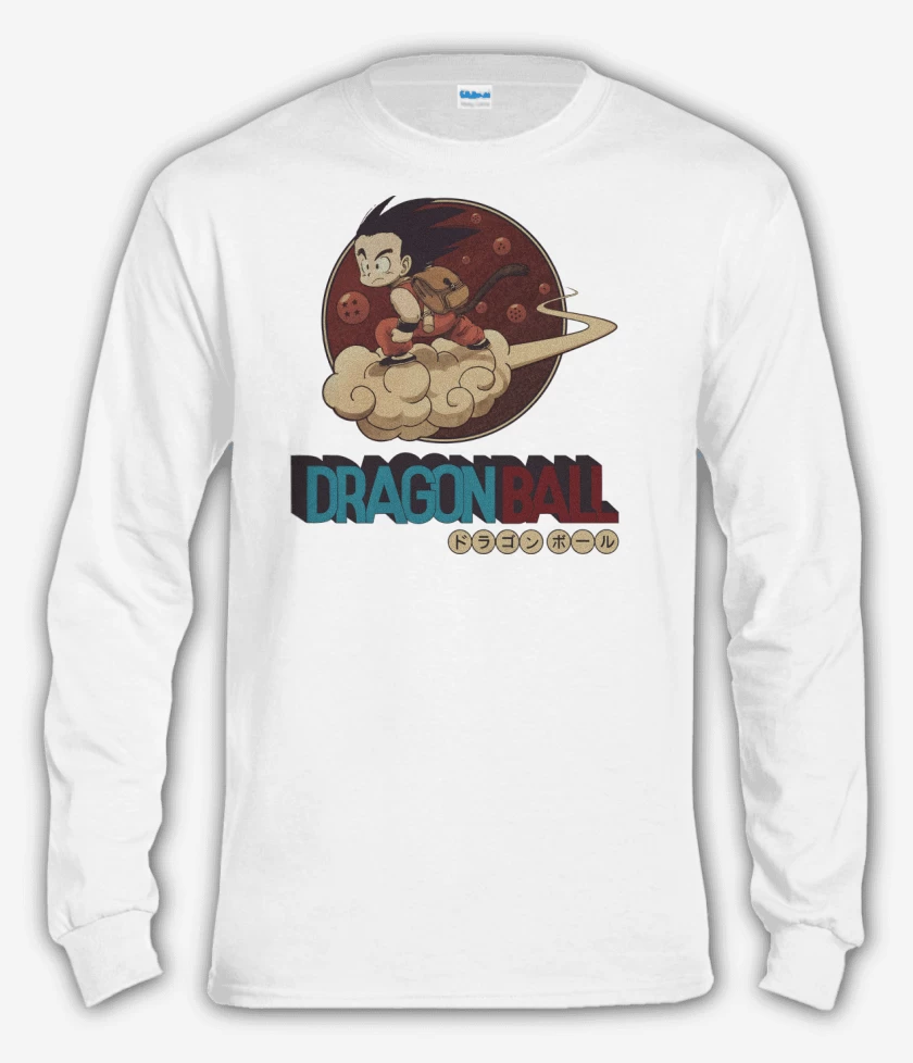Polera manga larga Blanco de Dragon Ball Classic