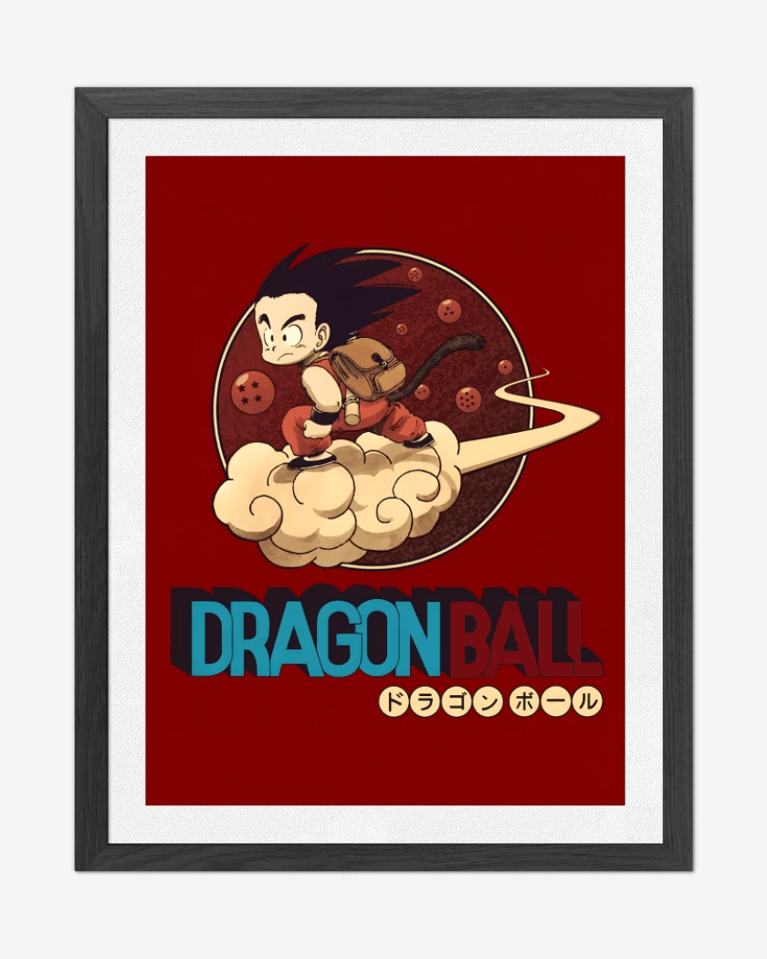 Cuadro decorativo Rojo de Dragon Ball Classic