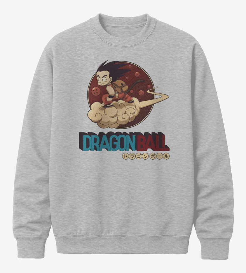 Poleron polo Gris Melange de Dragon Ball Classic
