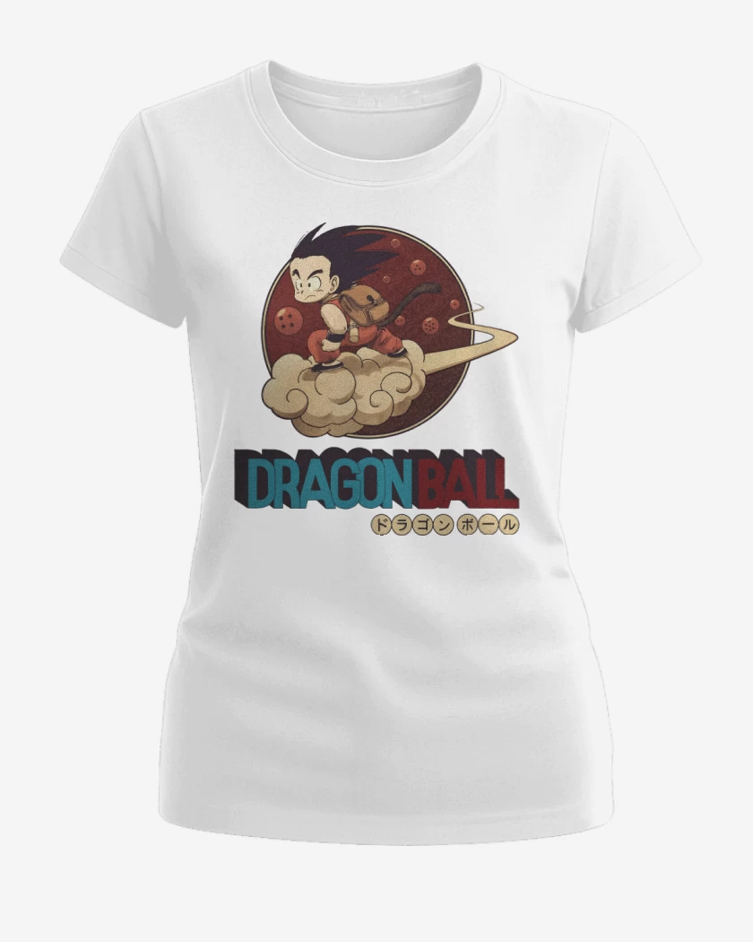 Polera de Mujer Blanco de Dragon Ball Classic