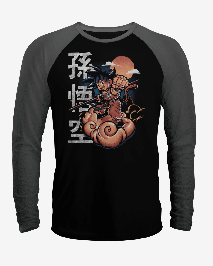 Polera Raglan Goku Nube Voladora