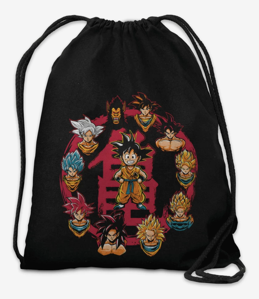 Mochila Negro de Goku Evolution