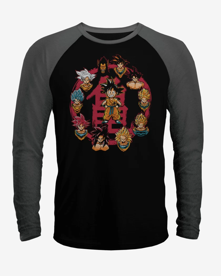 Polera Raglan Goku Evolution